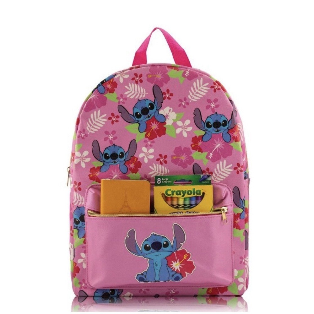 Disney STITCH school 16" Backpack Girls kids. New.